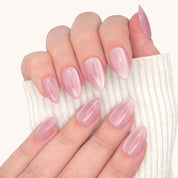 Press on nails manddorla rosa occhio di gatto