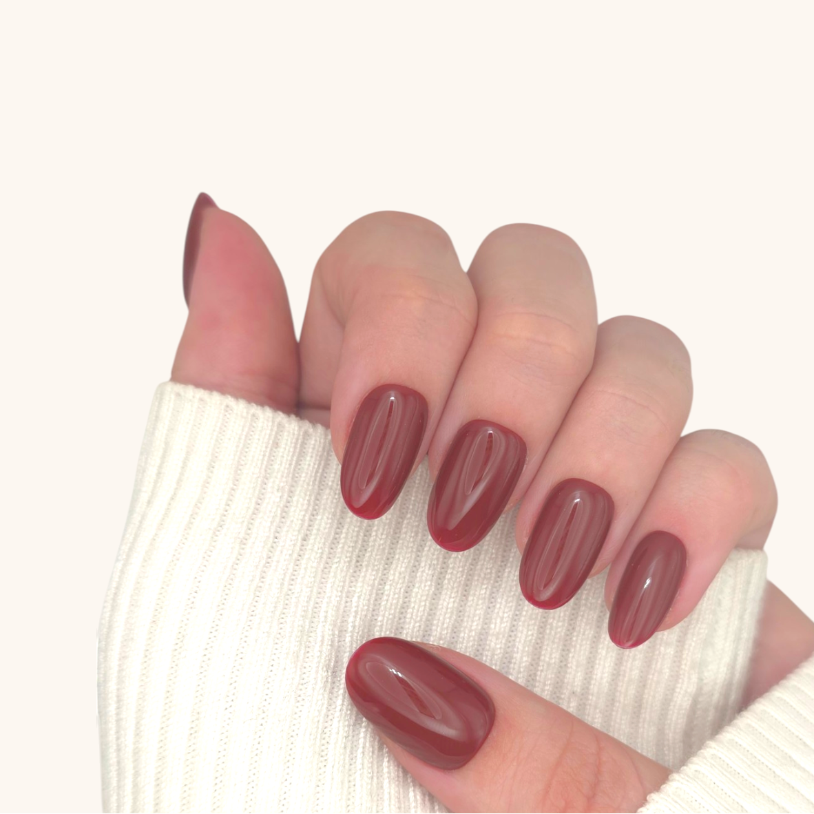 Warm Bordeaux Oval
