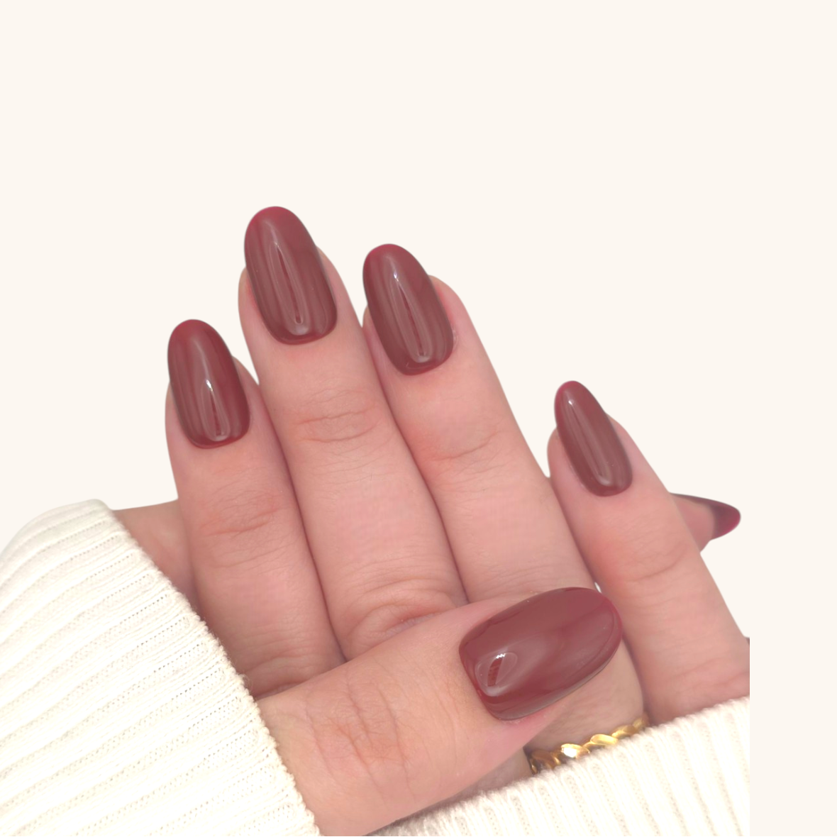 Warm Bordeaux Oval