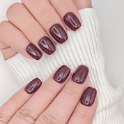 Press on nails glitterate rosso