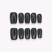 Unghie press on nero lucido