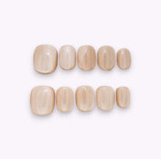 Press on nails super corte occhio di gatto oro