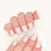 Unghie press on ovali super corte rosa pallido