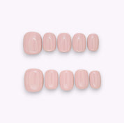 Unghie press on super corte rosa neutro